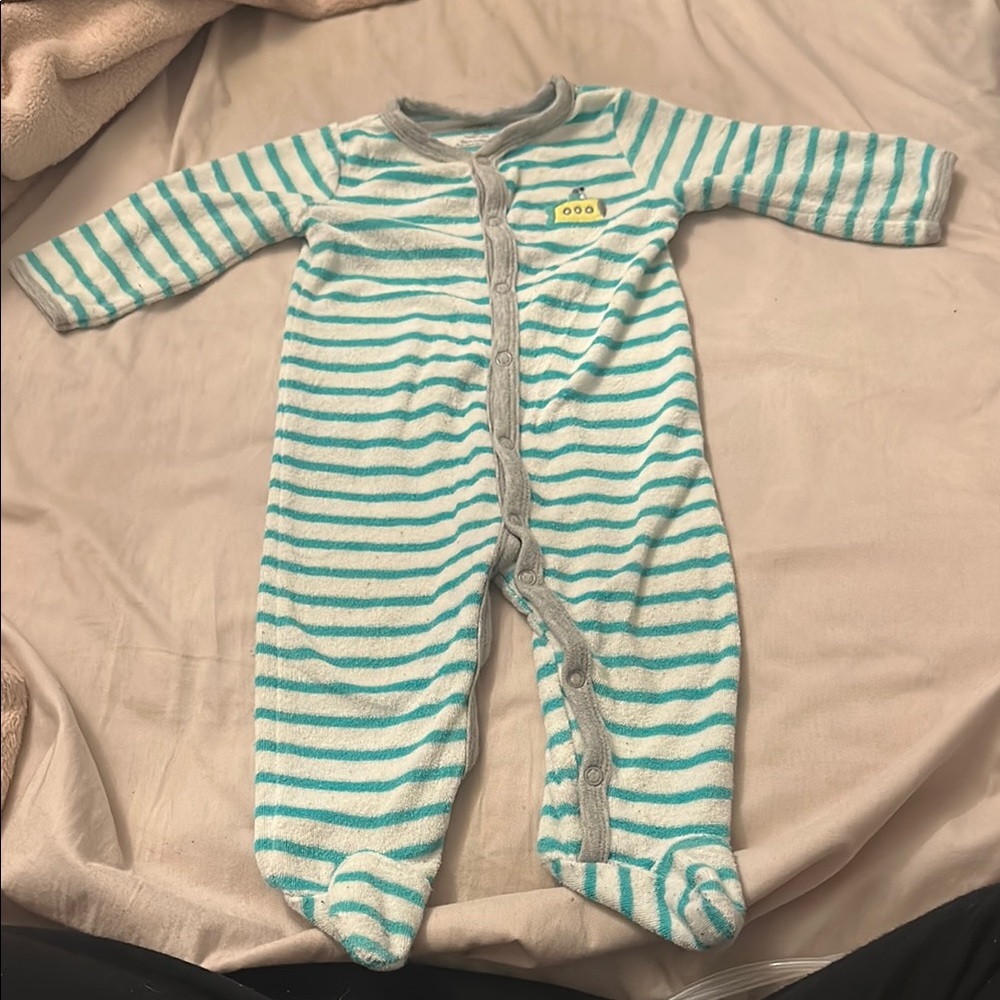5 for $10 ❤️  Striped Teal and Gray Kids One Piece